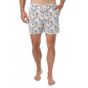 NEW FAIR HARBOR bungalow swim trunks in beach sun tile